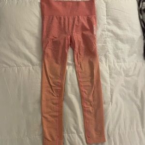 Gymshark Medium Coral Ombré Seamless Leggings